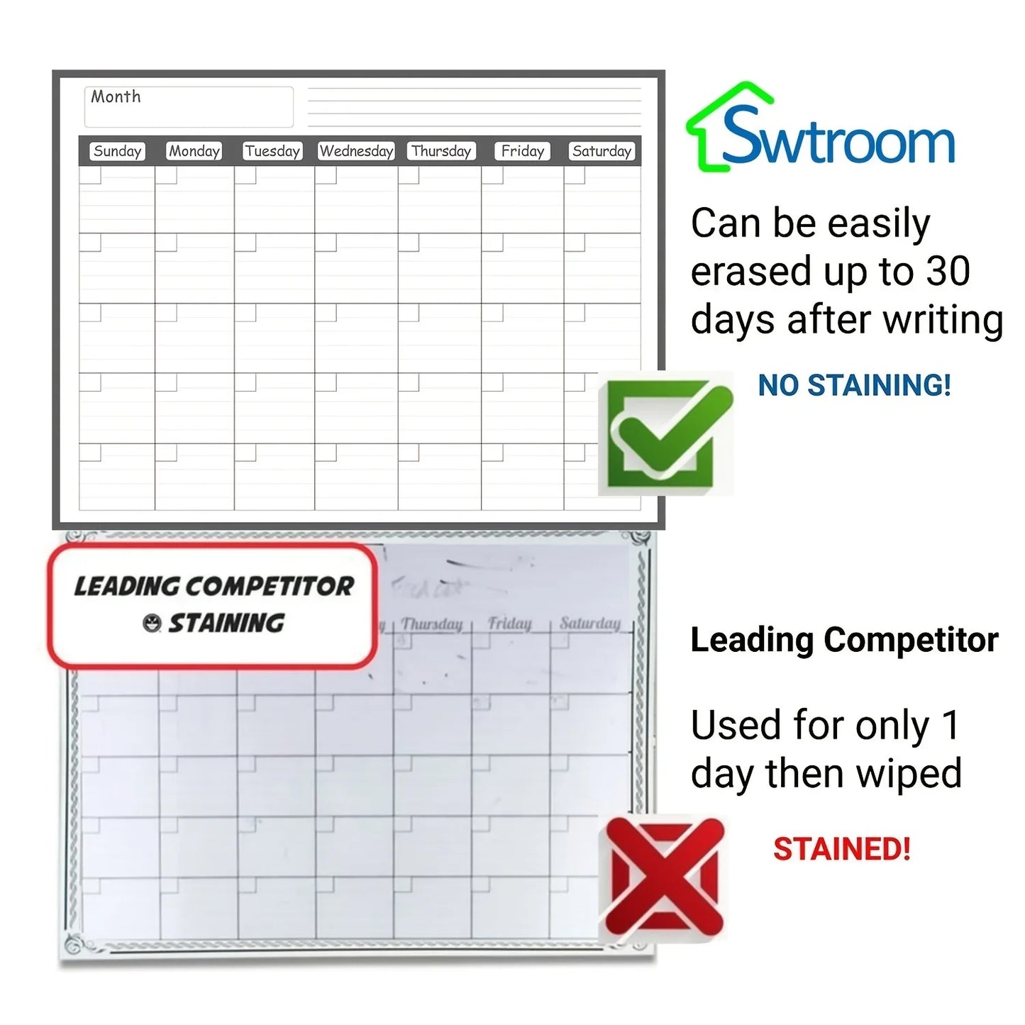 Erasable Monthly and Weekly Planner Magnetic Calendar Stickers