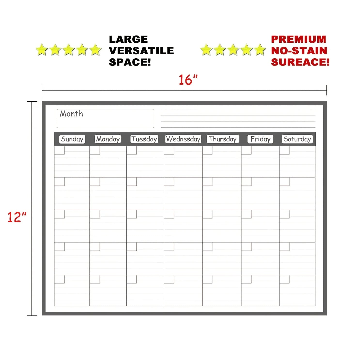 Erasable Monthly and Weekly Planner Magnetic Calendar Stickers
