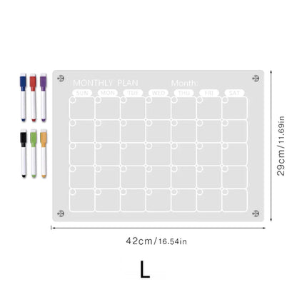 ZRGAE Fridge Magnets Sticker Clear Acrylic Calendar Weekly Planner