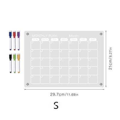 ZRGAE Fridge Magnets Sticker Clear Acrylic Calendar Weekly Planner